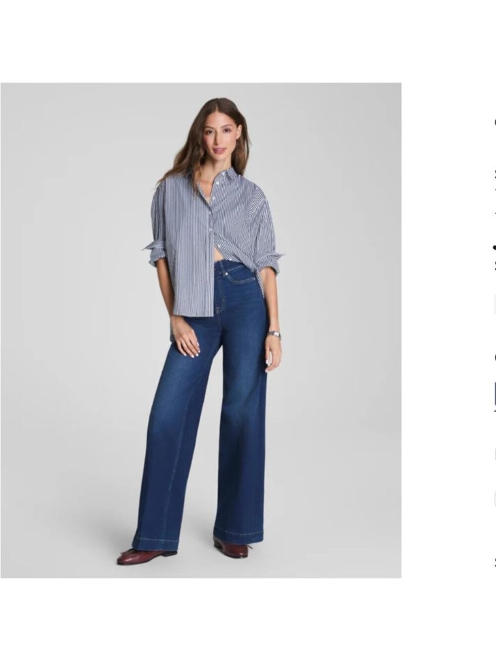SPANXshape EveryWearPull-On Wide Leg Jeans Woman 2X Blue Stretch Classic FLAW